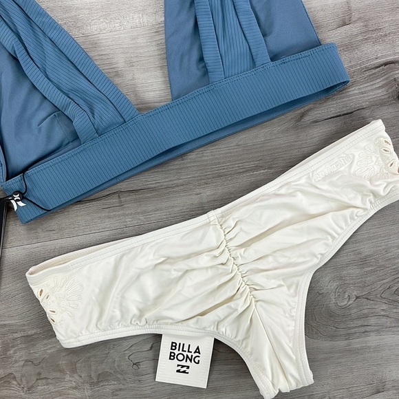 ☀️BILLABONG☀️HURLEY☀️RIB EMB BAND SURF EMBROIDERY BIKINI SET - Picture 13 of 14